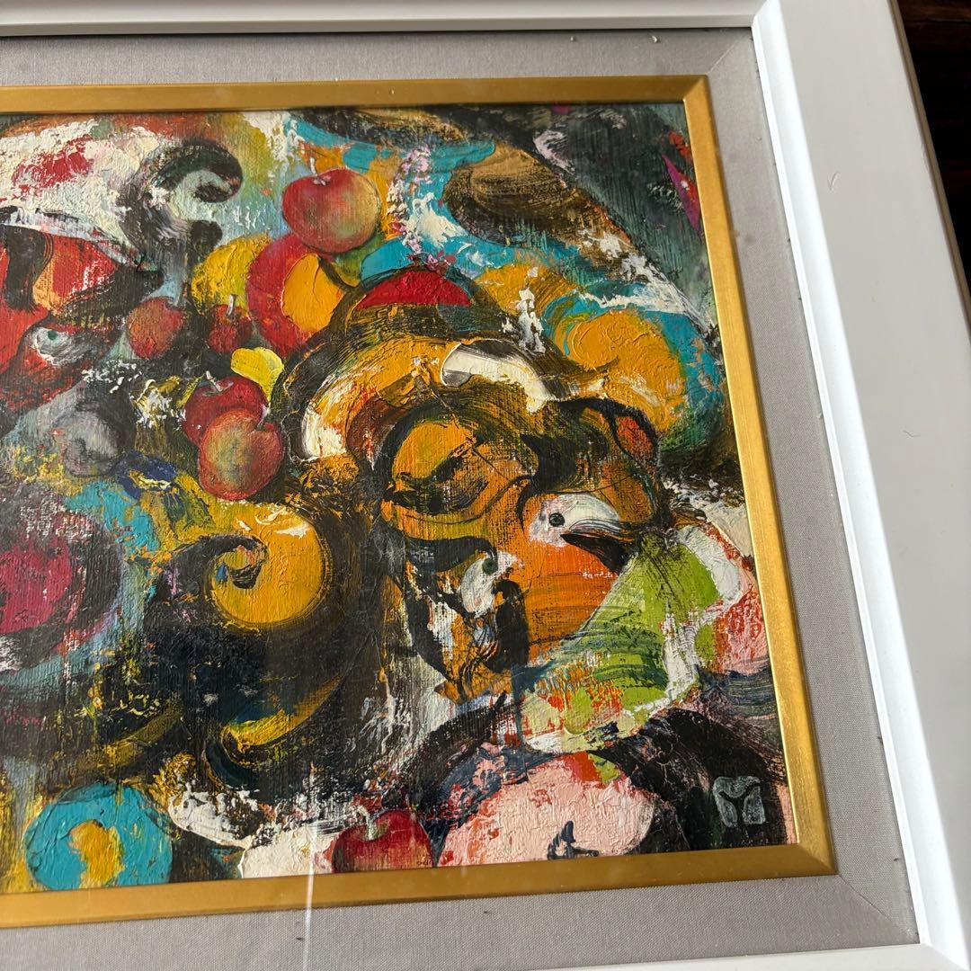 山田幸見「ねぷた勇士」油彩 F4 額装 一枚の繪取扱 油絵 油画 絵画 B