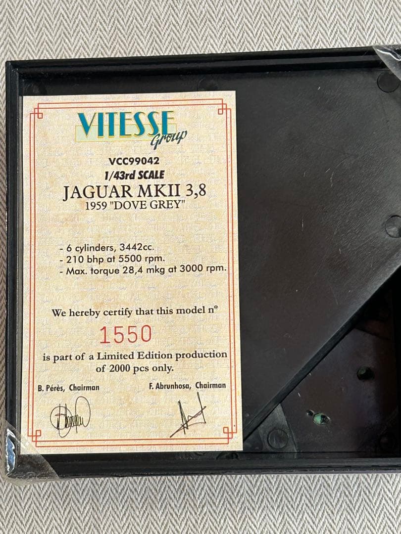 VITESSE 1/43 ジャガー MKⅡ 3.8 1959 ダブグレー