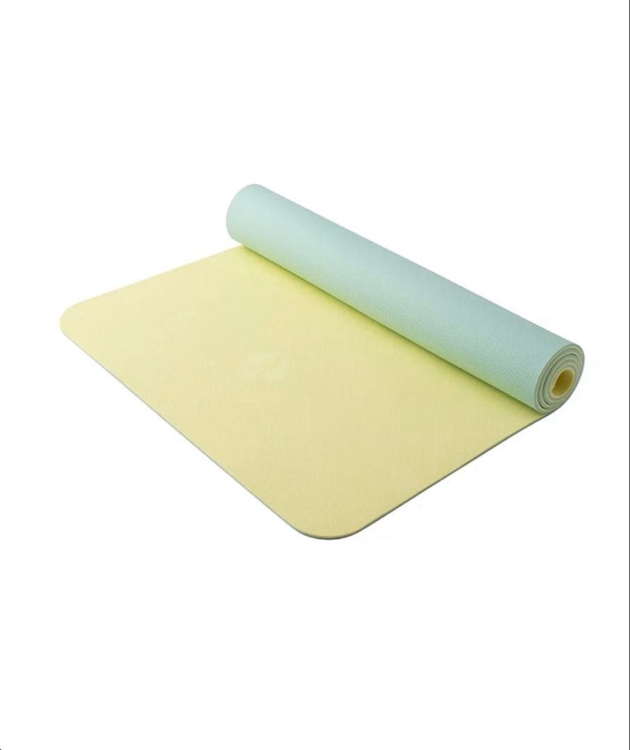 SUKARA リバーシブルヨガマット6mm レモンライム　ケース付き