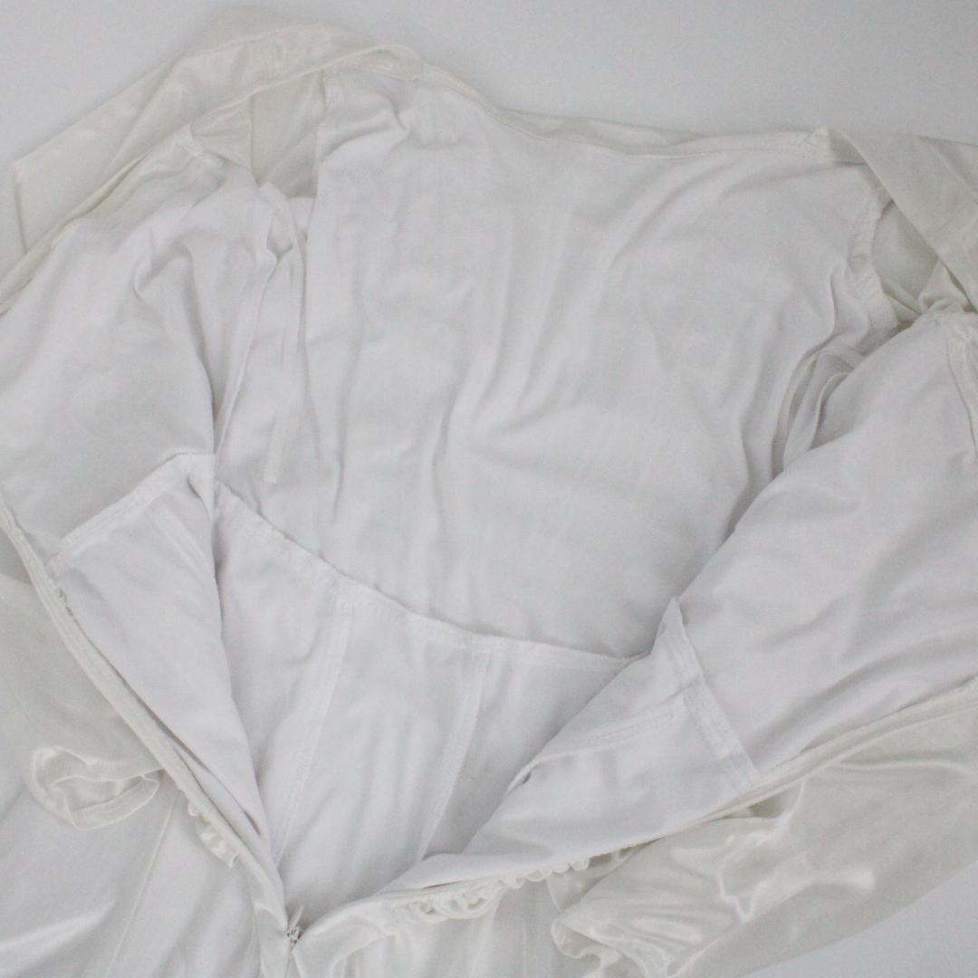 【日本製 社交ダンス衣装】光沢ホワイト Sanline サンリーヌ ドレス