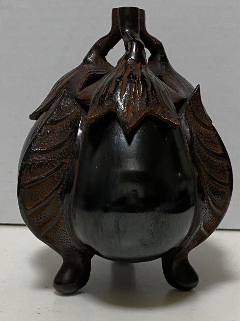 高岡銅器 香炉 三ナス香炉 時代物