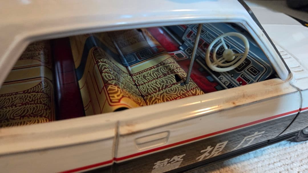 【箱付】【年代物】イチコー　グロリア　パトロールカー　ブリキ