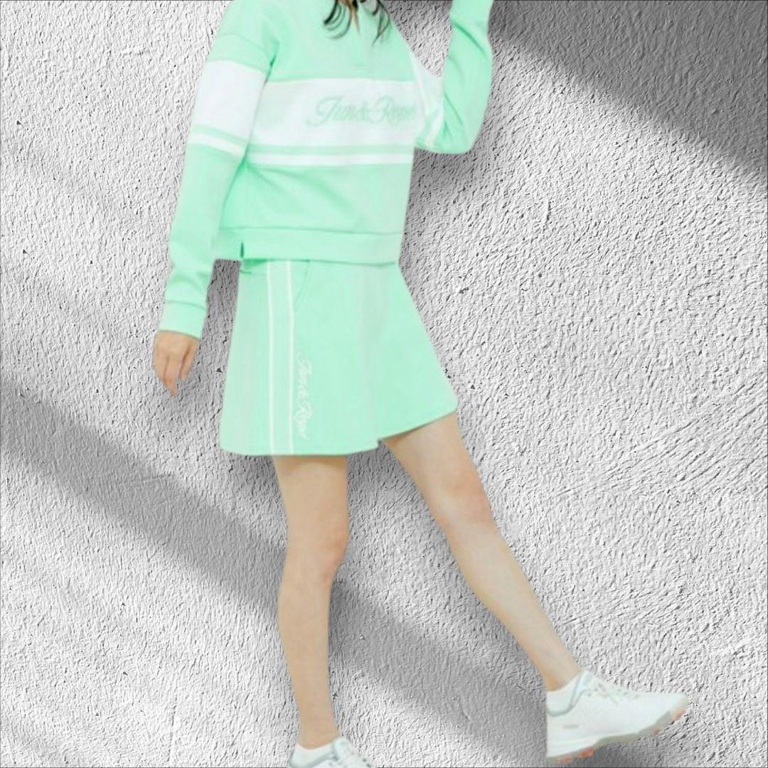 極美品 JUN&ROPE' GOLF ダンボールニット セットアップ ミント
