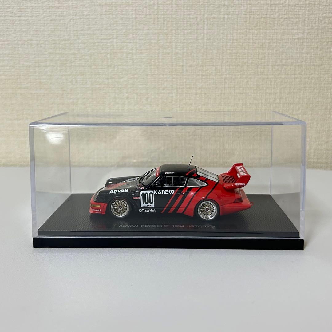 未使用 エブロ 1/43 アドバン ポルシェ 911 GT1 1994 #100