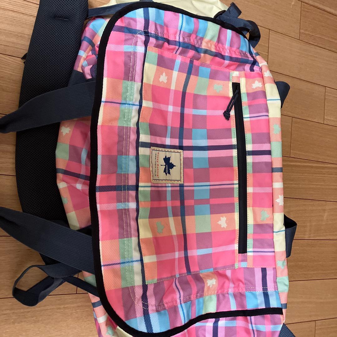LOGOS チェック柄 ダッフルバッグ 50L