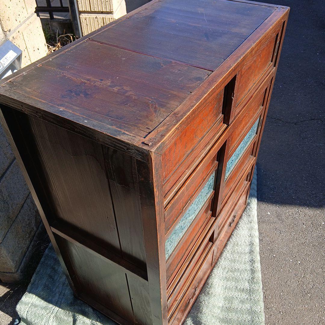 ☆昭和レトロ大正ロマン 小型茶タンス☆古民家 古家具 当時物