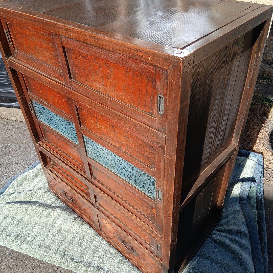 ☆昭和レトロ大正ロマン 小型茶タンス☆古民家 古家具 当時物