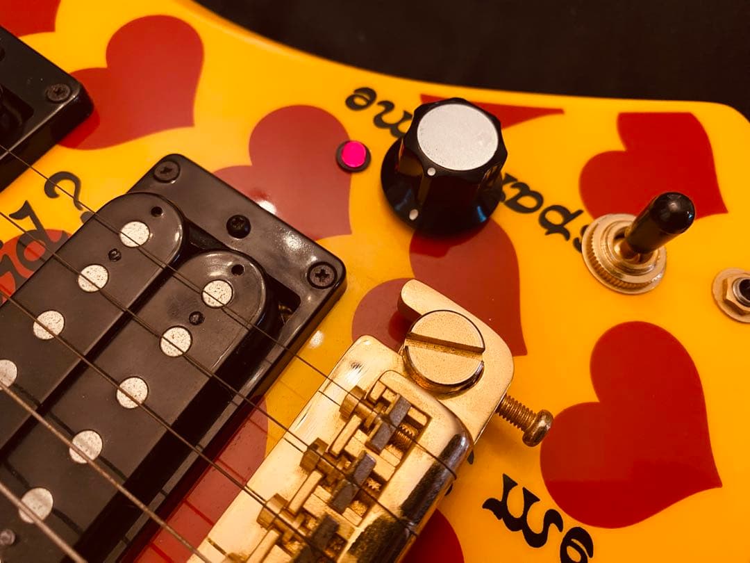 美品★BURNY Fernandes hide イエローハートJr. ミニギター