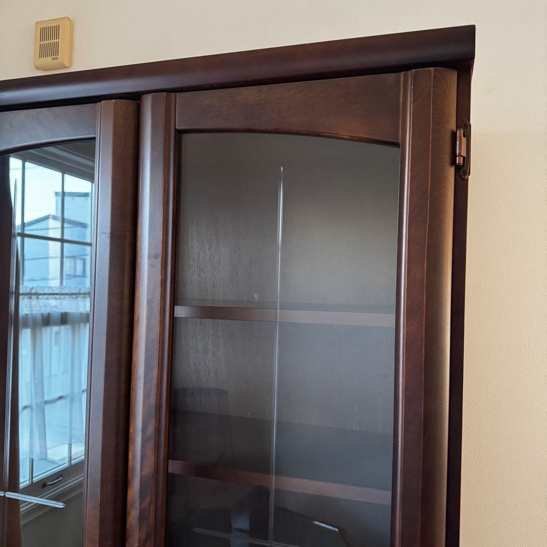 アンティーク ケビント　薬品棚　ガラスキャビネット　ホワイト　シャビー　飾り棚