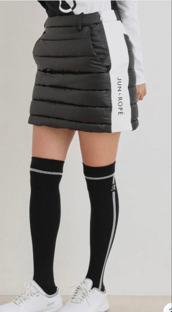 値下げ　新品タグ付き　JUN & ROPE ダウンスカート ブラック M