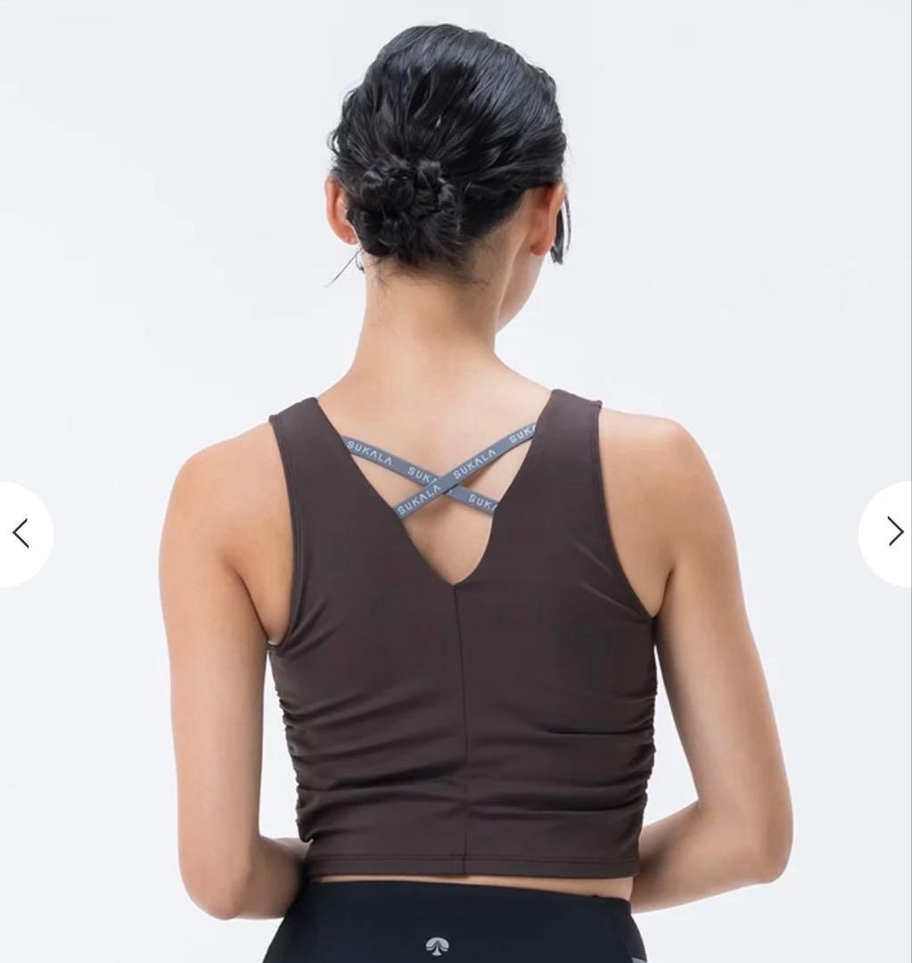 【SUKALA】アメリカンスリーブギャザータンクトップ