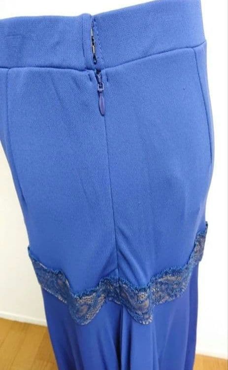 SALE☆チャコット　社交ダンス　スカート L ブルー レース 定価51700円