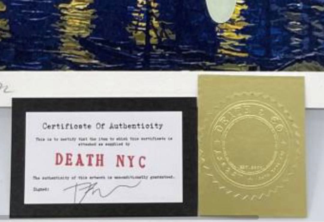 DEATH NYC 世界限定100枚 アートポスター 奈良美智／ゴッホ⑤