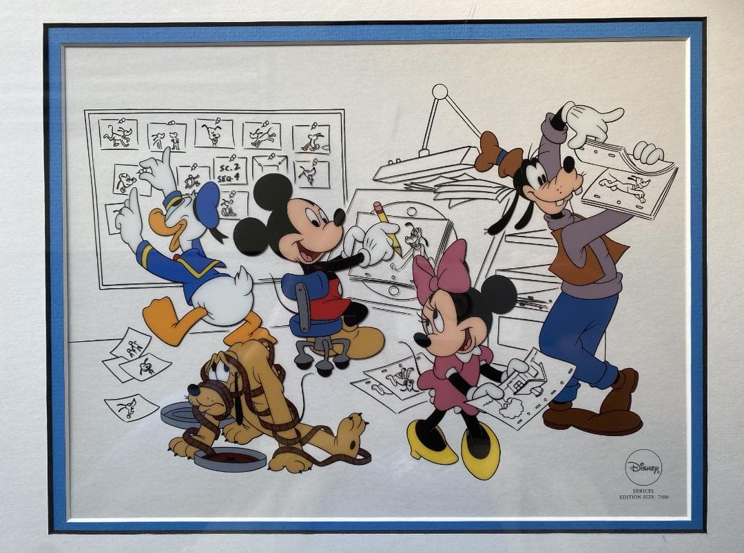 Disney セル画 【 レア 美品 】ミッキー ディズニー５大キャラクター