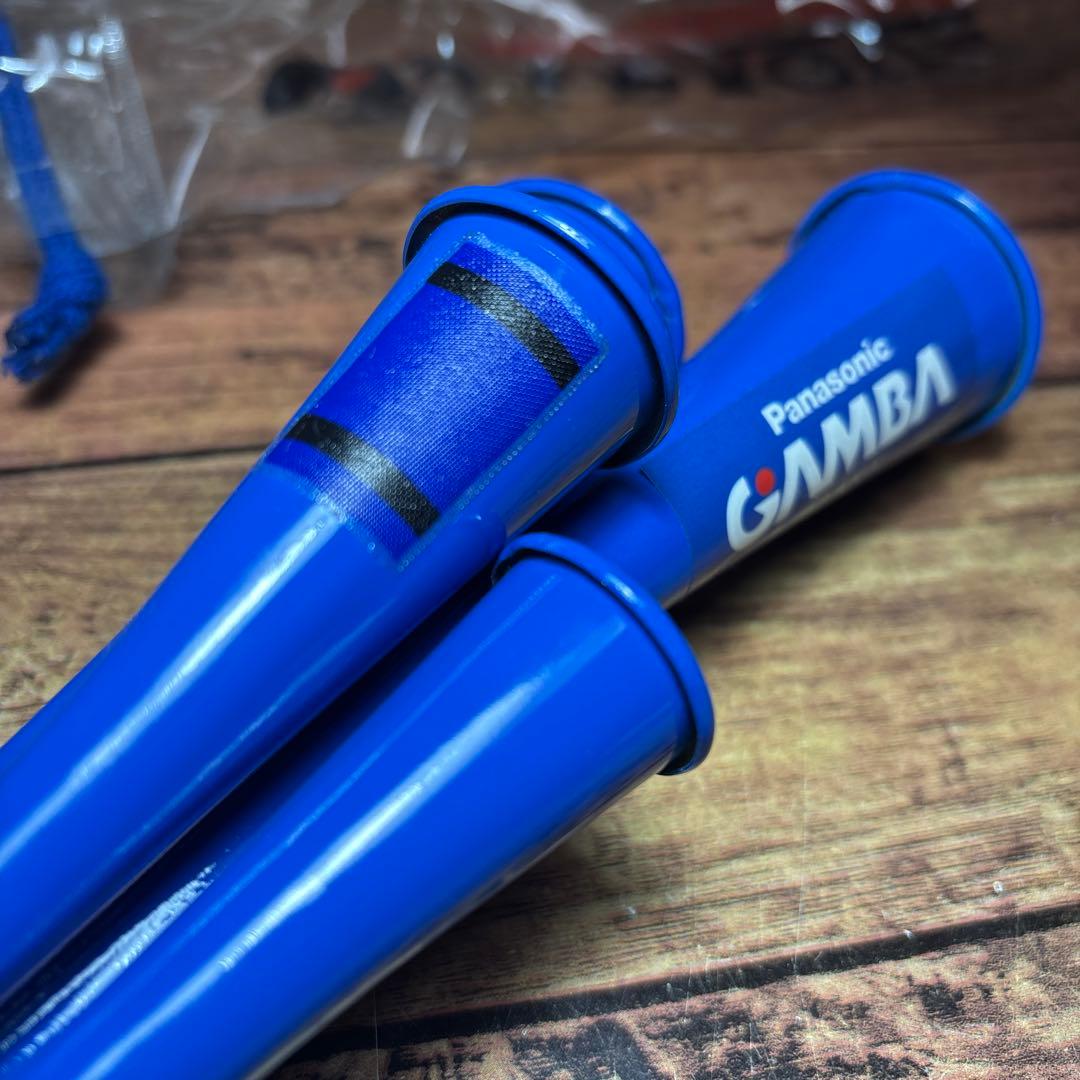 パナソニック ガンバ大阪 金属製4連チアホーン ブブゼラ jリーグ 応援 グッズ