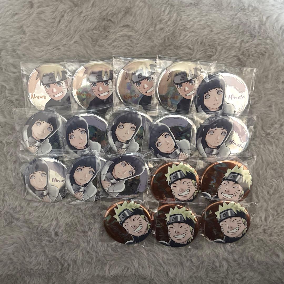 NARUTO ナンジャタウン　缶バッチ　うずまきナルト　日向ヒナタ