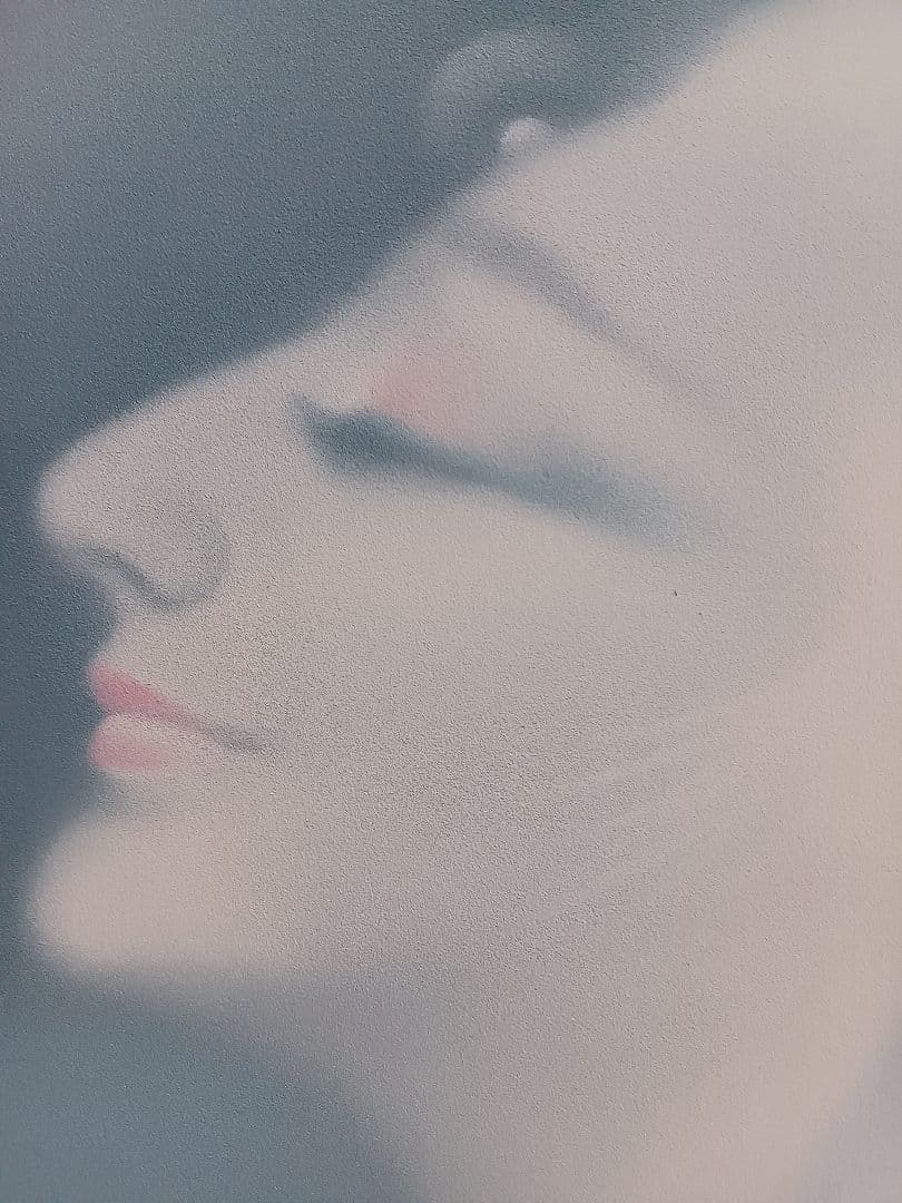 若尾和呂　「献身」 油彩　F3号　タリズマニックアート　幸運を招く絵　膜面描法