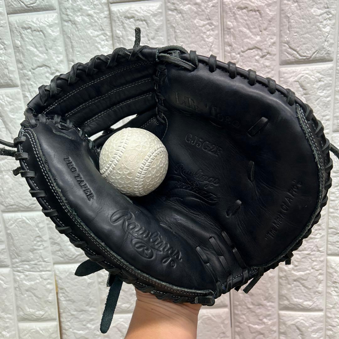 【美品】野球 グローブ 軟式 少年野球 キャッチャーミット ローリングス