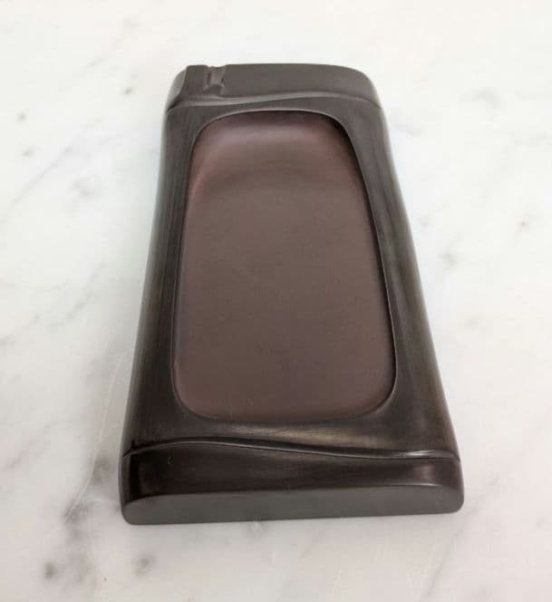 赤間硯　日枝玉峯作　竹節硯　日枝玉峯堂