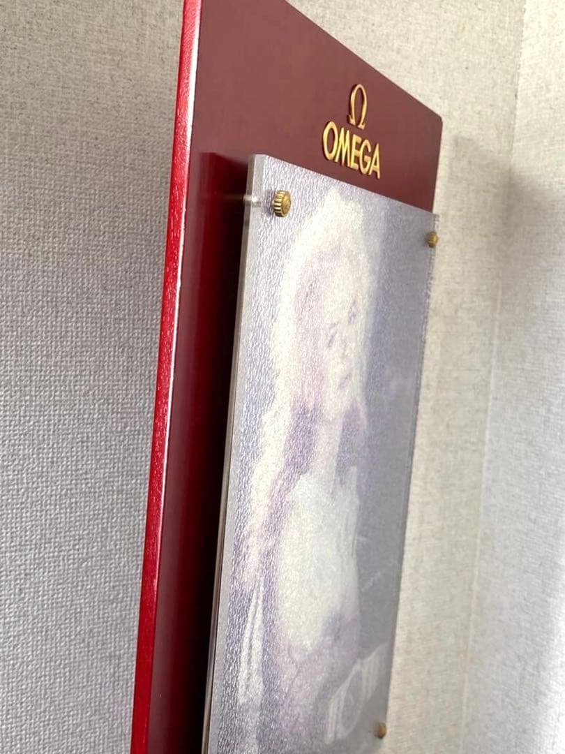 非売品　OMEGA NICOLE KIDMAN'S オメガ　木製ガラス看板