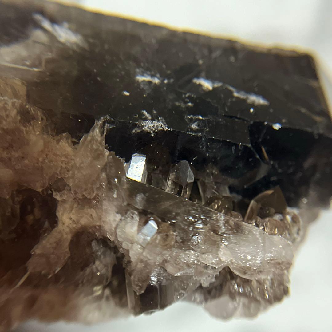 ブラジル産 モリオン(カンゴーム) ダブルポイント クラスター原石