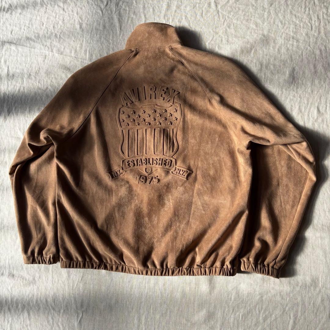 AVIREX フェイクスウェード セットアップ ジャージ ベロア ベージュ