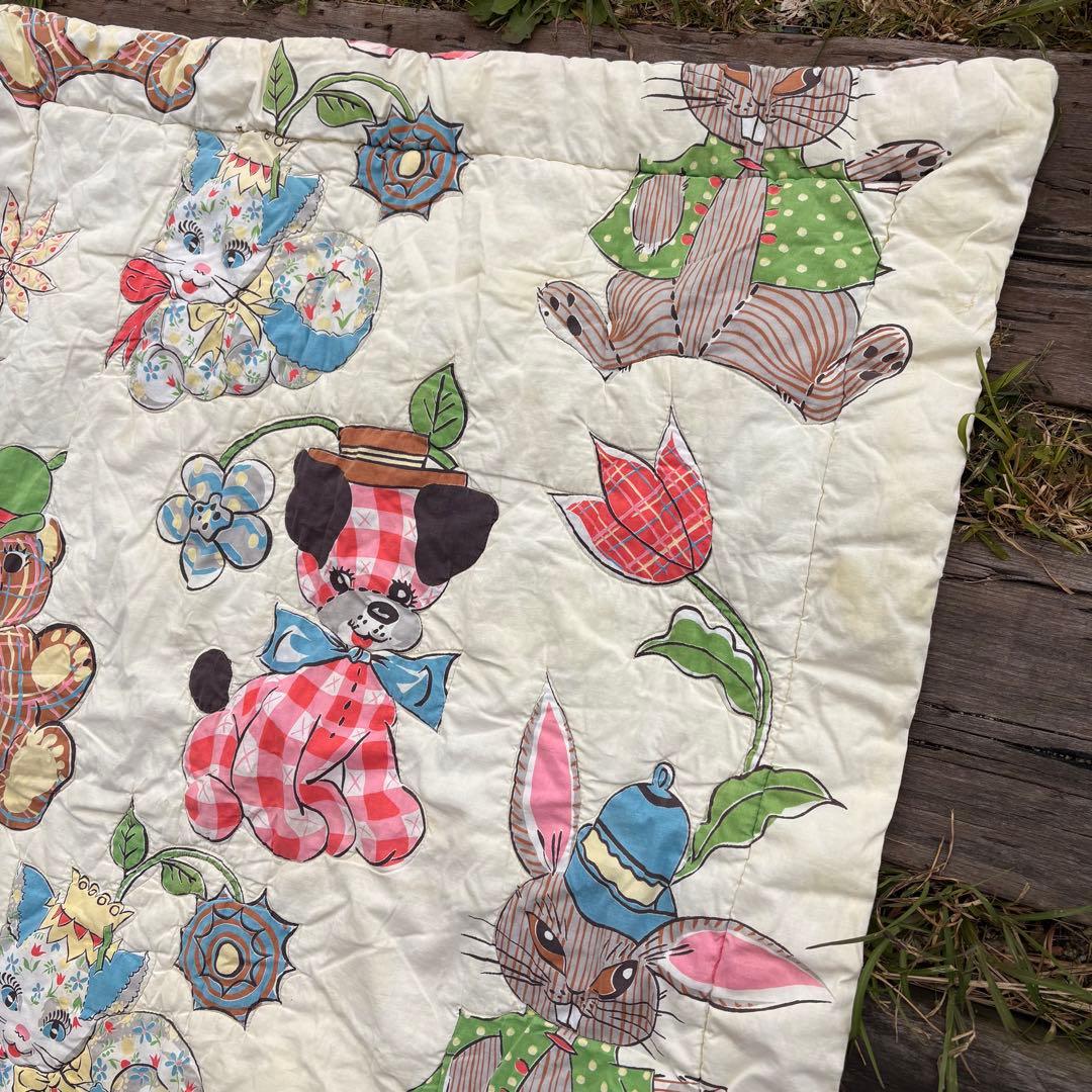 専用【1960s USA vintage】ベビーキルト ブランケット