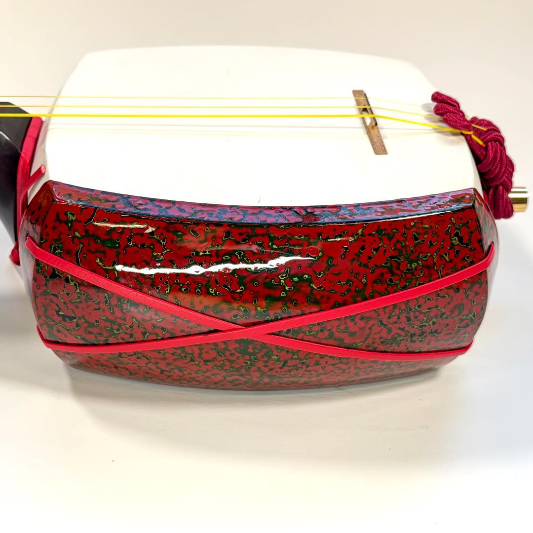 フルメンテ済 津軽三味線 中古 紅木 トチあり ケース付 津33