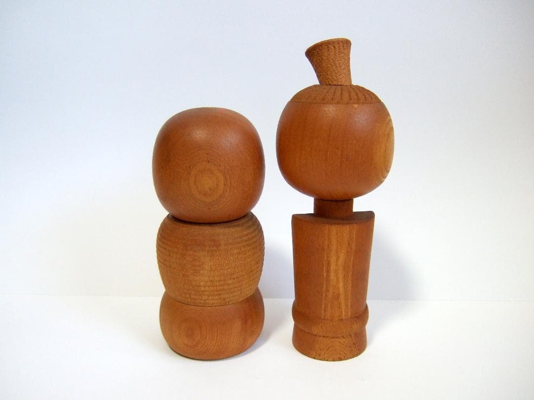 創作こけし 相田晴峰 2体まとめて / Kokeshi dolls