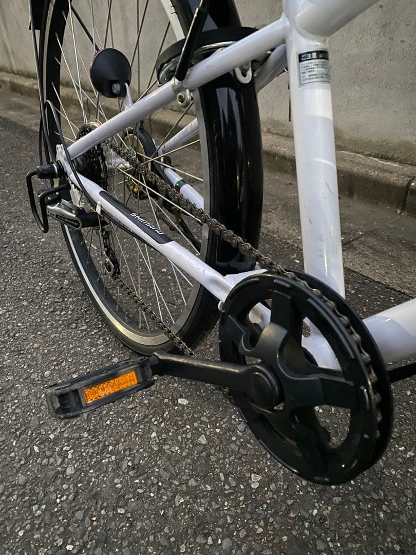 整備済 クロスバイク 自転車 子供 白 24インチ 美品 綺麗 ホワイト