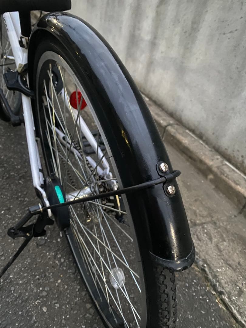 整備済 クロスバイク 自転車 子供 白 24インチ 美品 綺麗 ホワイト