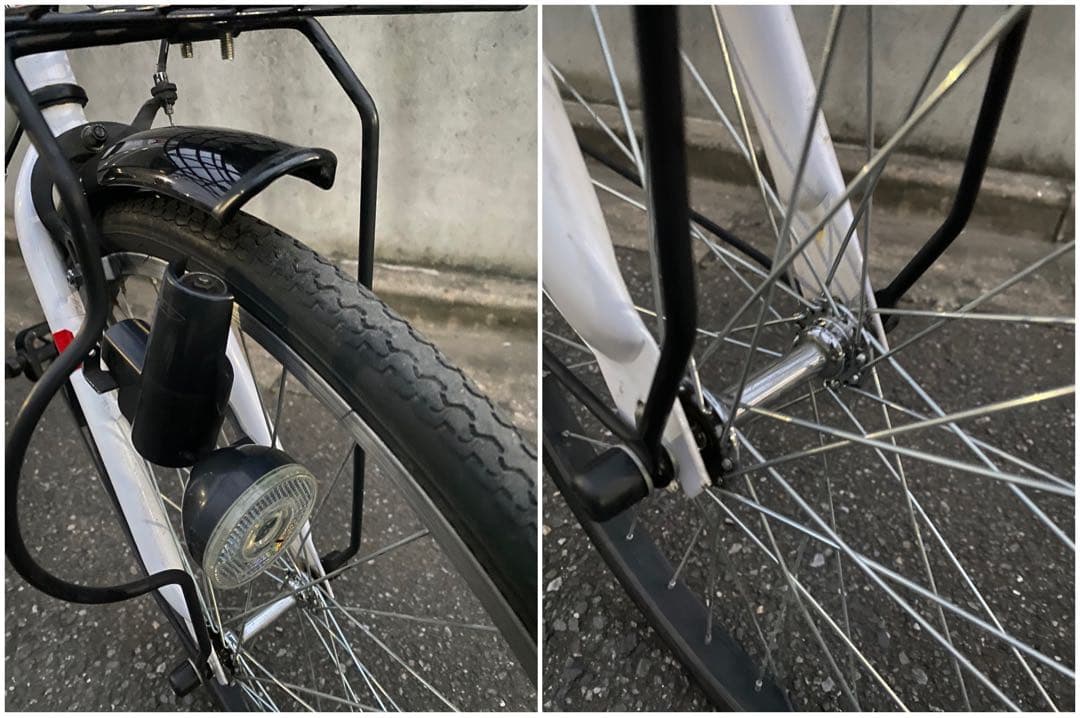 整備済 クロスバイク 自転車 子供 白 24インチ 美品 綺麗 ホワイト