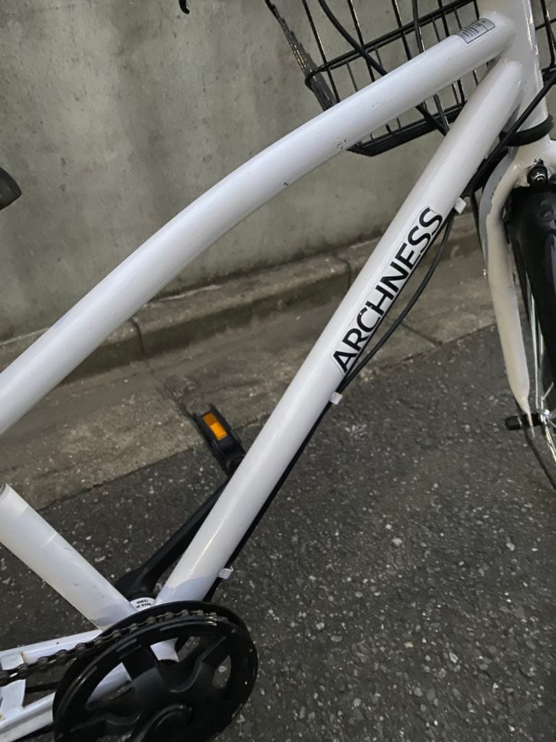 整備済 クロスバイク 自転車 子供 白 24インチ 美品 綺麗 ホワイト