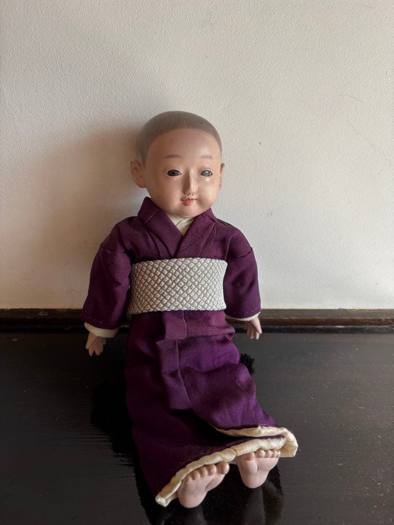 市松人形 竹内益次郎　吾妻人形　日本人形　大正　レトロ　約39cm 骨董　訳あり