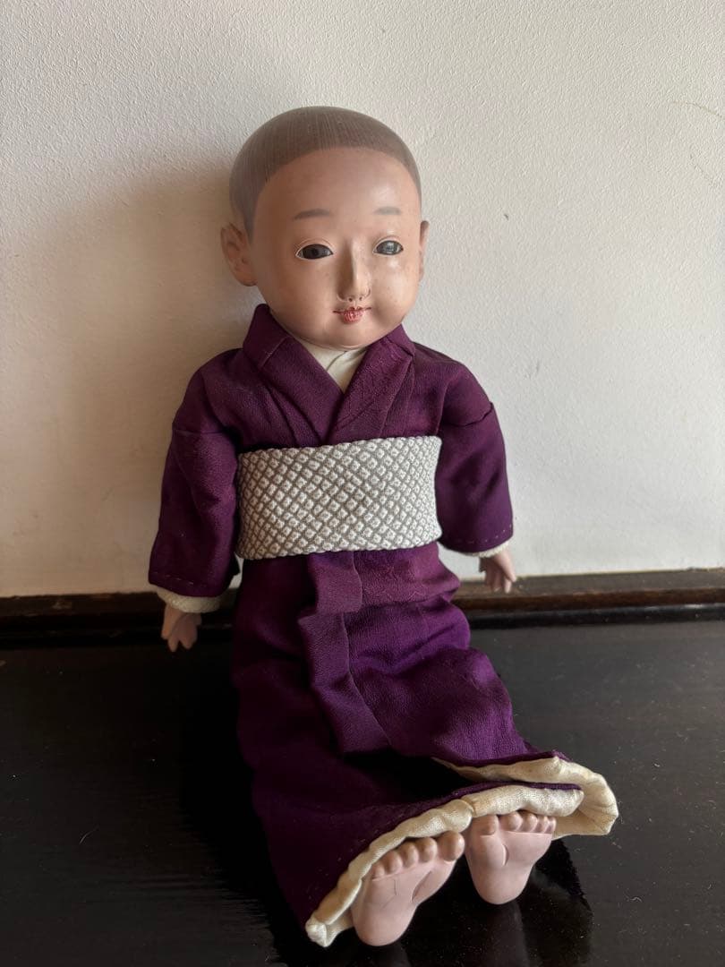 市松人形 竹内益次郎　吾妻人形　日本人形　大正　レトロ　約39cm 骨董　訳あり