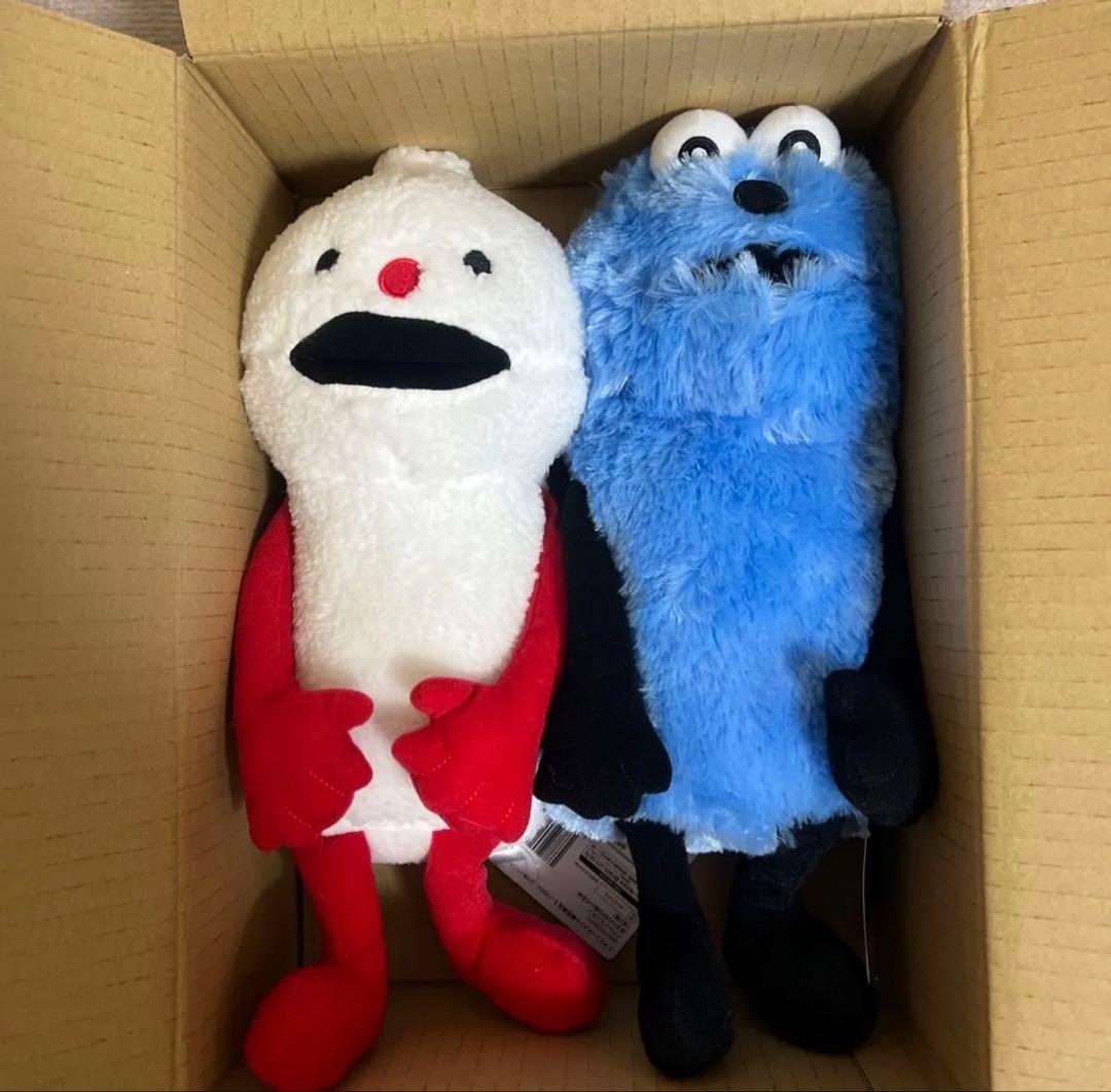 【タグ付き】パペットスンスン おすわりBIGぬいぐるみ スンスン&ノンノンセット