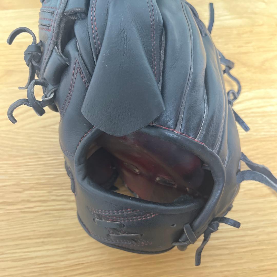 ジームス　硬式野球グローブ 黒 レザー　左利き用