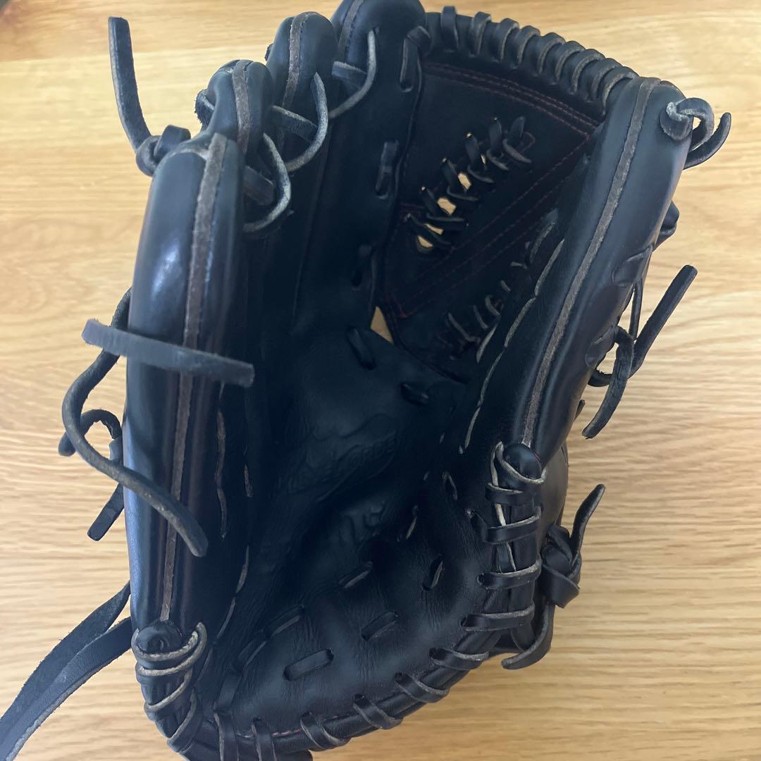 ジームス　硬式野球グローブ 黒 レザー　左利き用