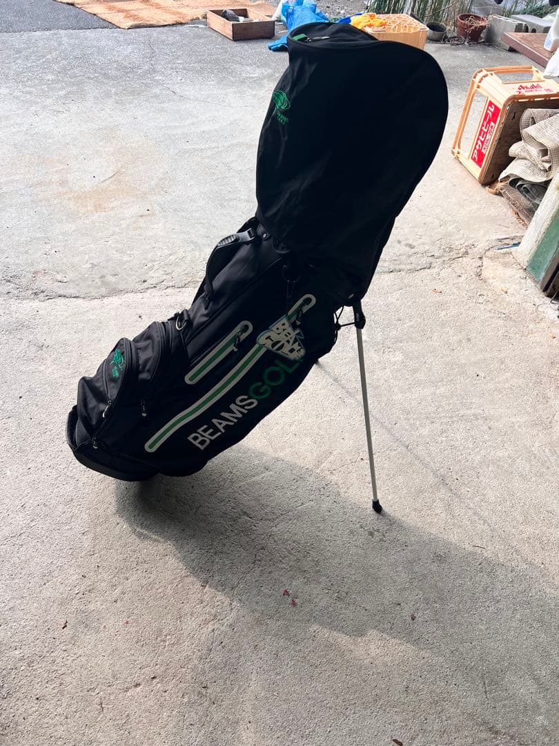 BEAMS GOLF キャディバッグ ブラック スタンドタイプ