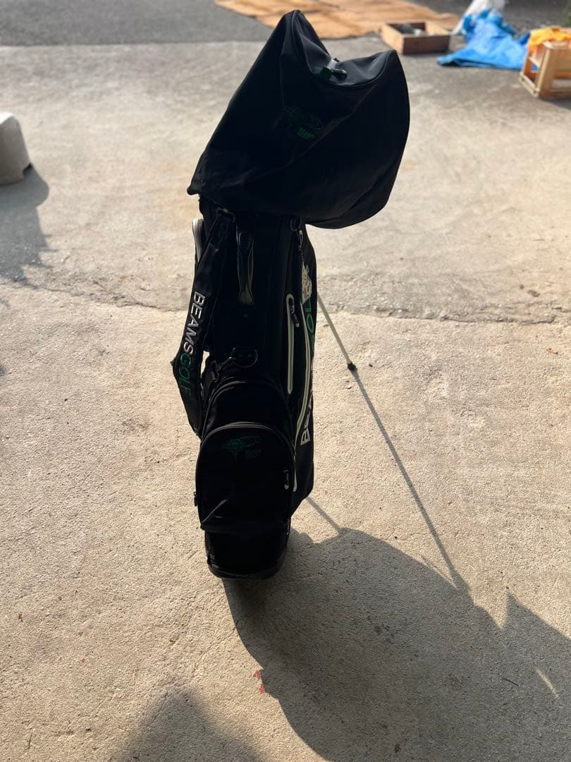 BEAMS GOLF キャディバッグ ブラック スタンドタイプ