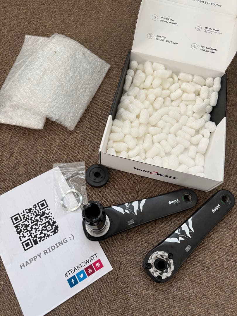 team ZWATT ÿding パワーメーター　クランク　170mm 訳あり
