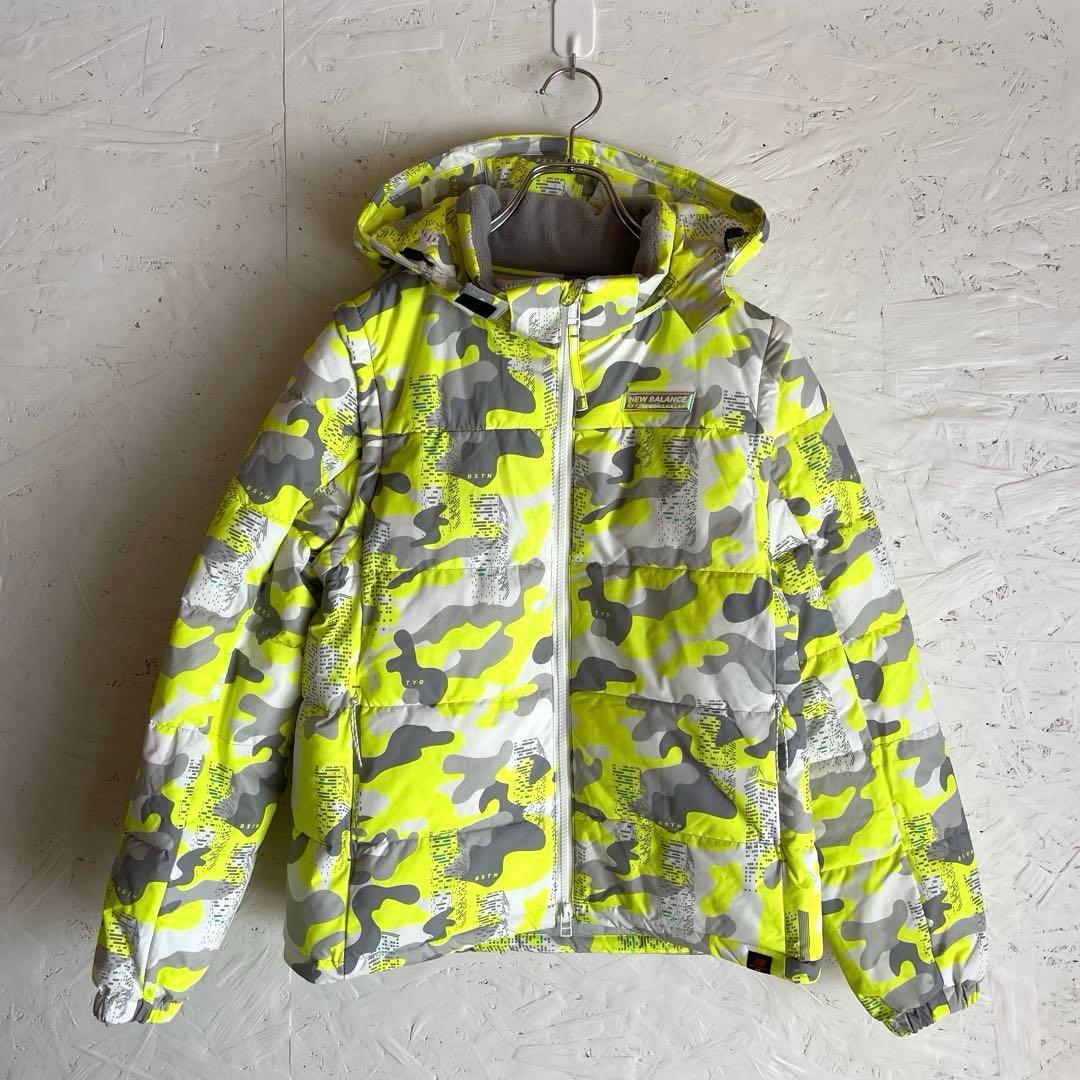 ゴルフウェア【newbalance】4WAY中綿フルジップブルゾン　迷彩柄　2