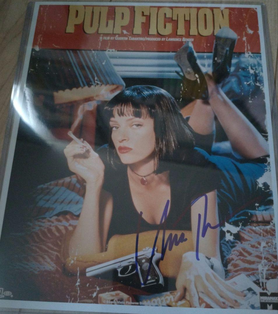 ユマサーマン　サイン　オートグラフ　8×10インチ　オートマニア　SWAU