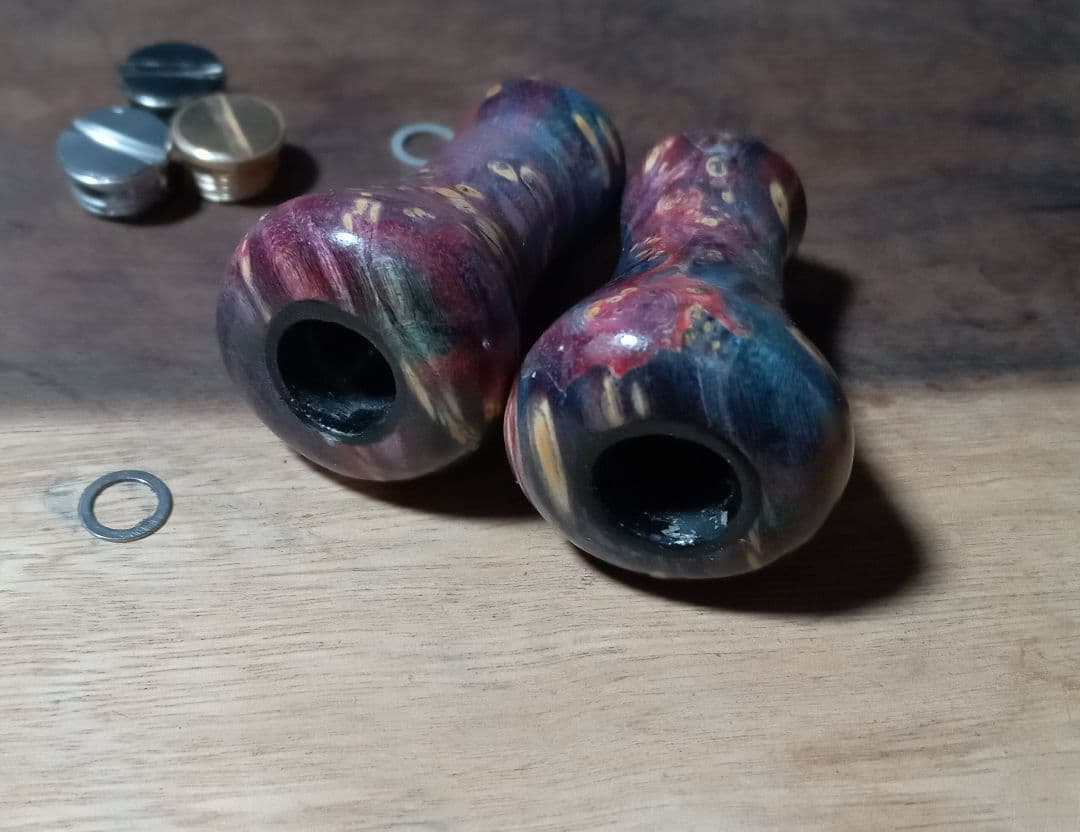 スタビライズドウッド　リールノブ　ハンドルノブ　シマノ　ダイワ　ベイト　ダブル