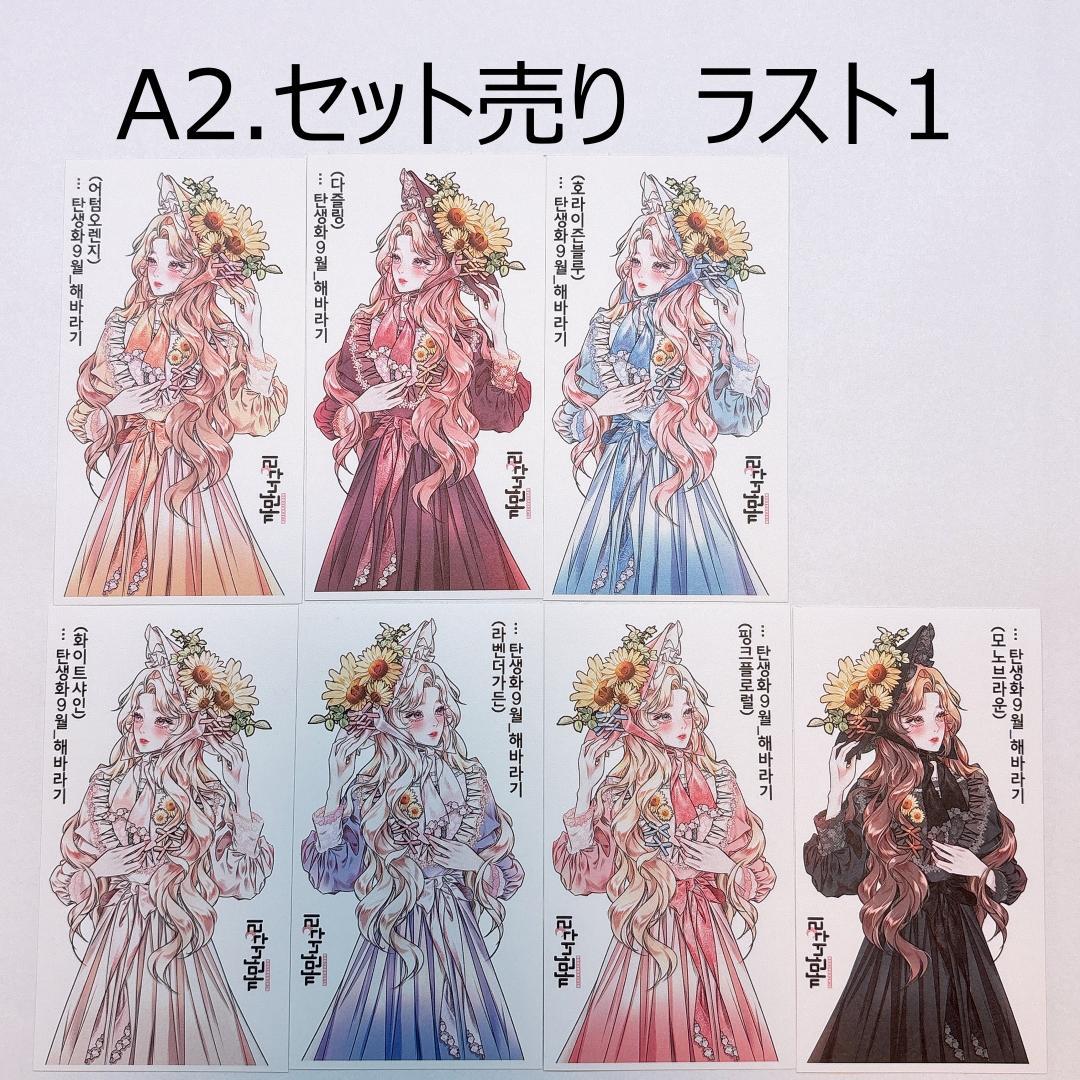 A2.人物ステッカー　韓国作家　黒いたぬき様　セット売り　ラスト１