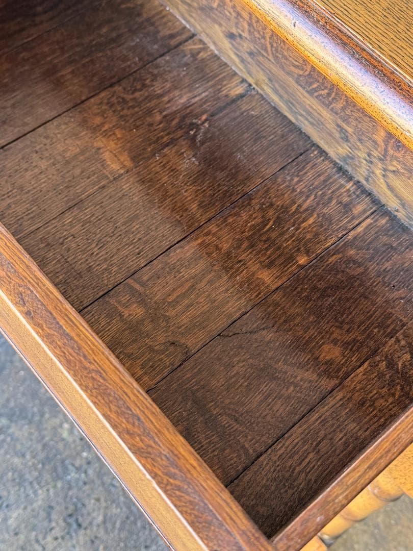 英国アンティークコンソールテーブル ホールテーブル 木製 オーク材 イギリス