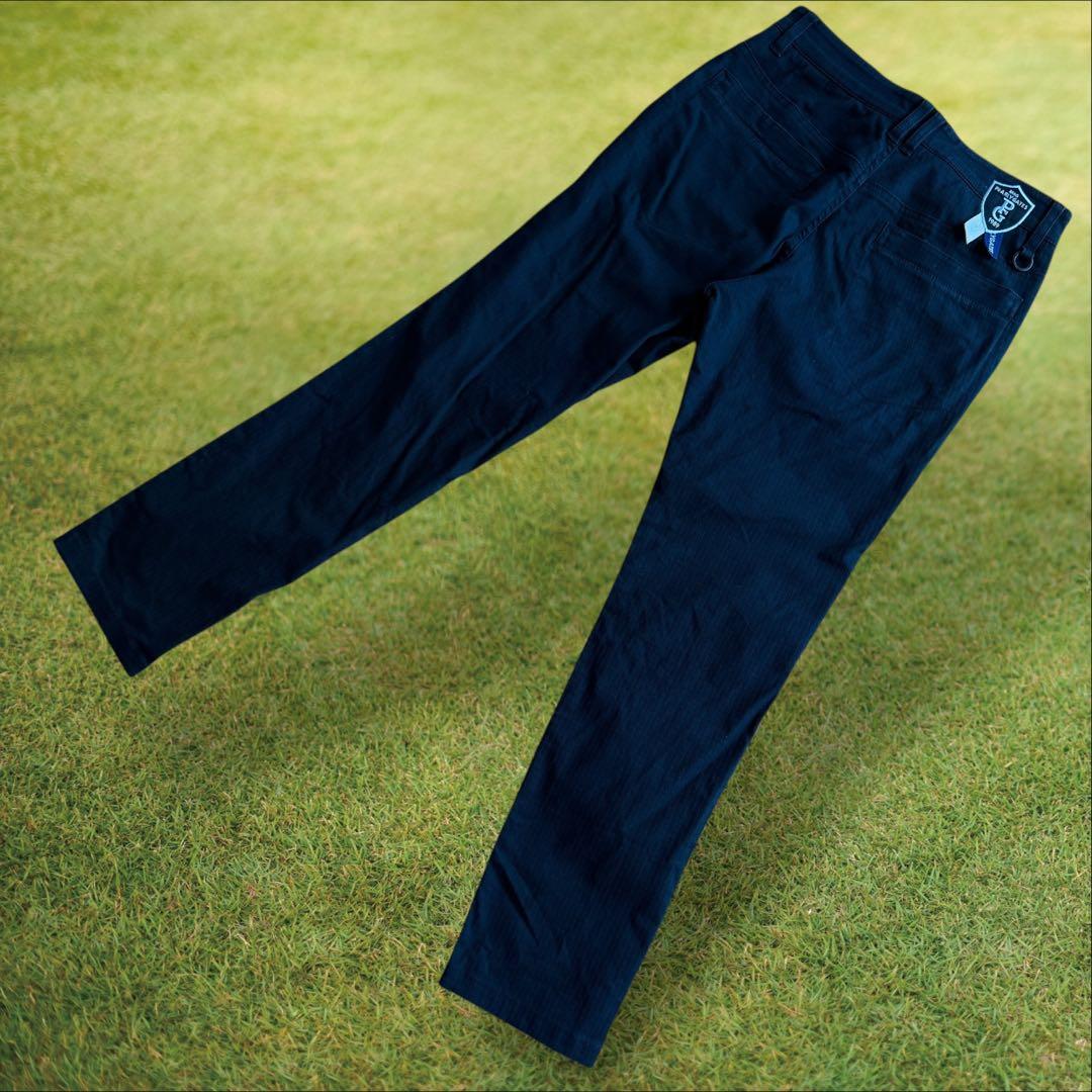 現行モデル　パーリーゲイツ　パンツ　黒　ブラック　S〜M相当　コットン素材　3