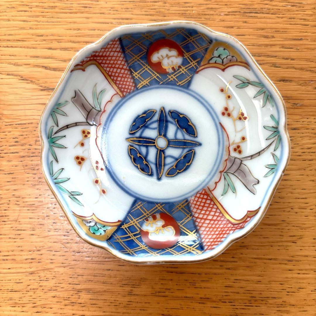 古伊万里　金襴手　豆皿5枚セット　骨董