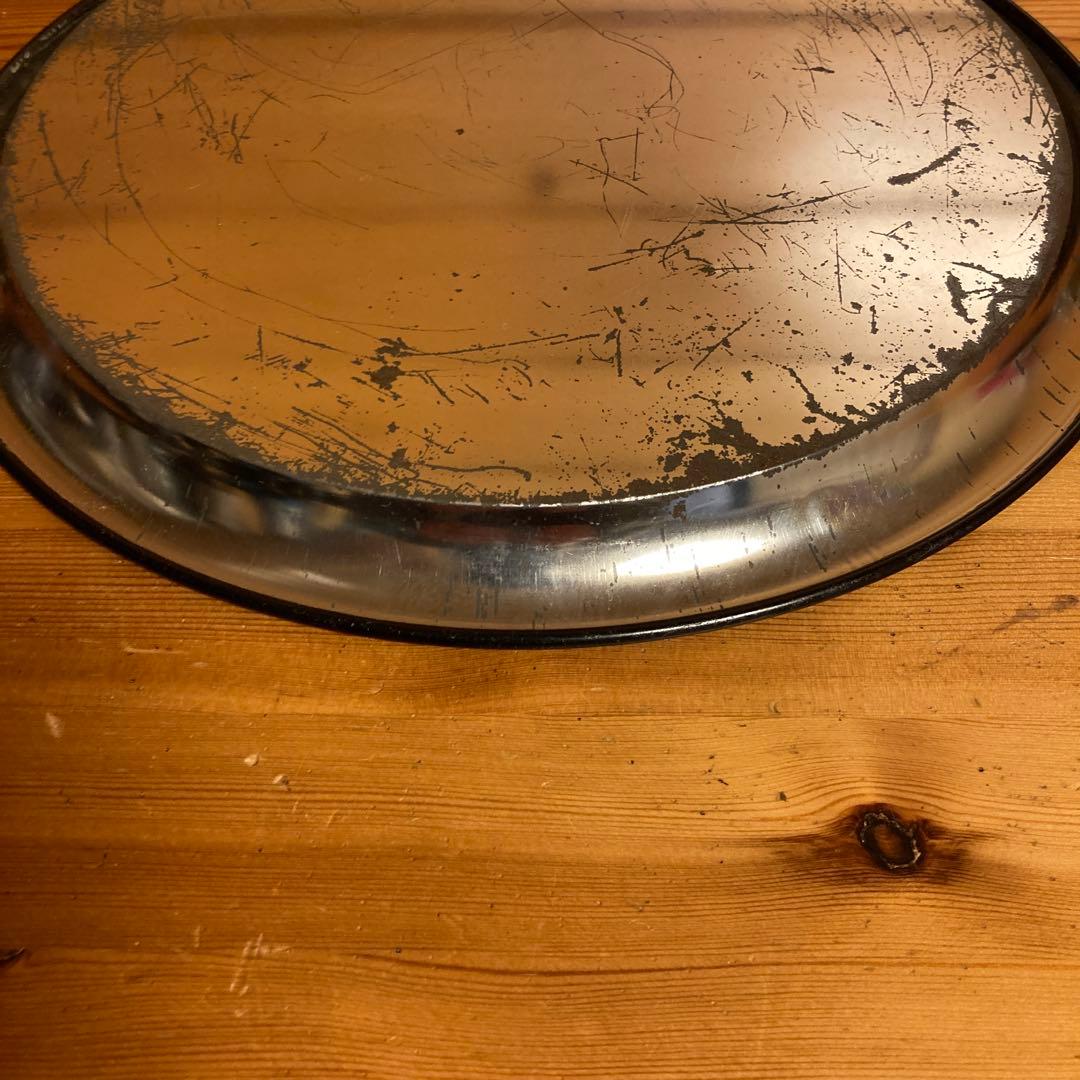 80年代当時物 PEPPERMINT 丸型ブリキトレー&灰皿セット ロカビリー