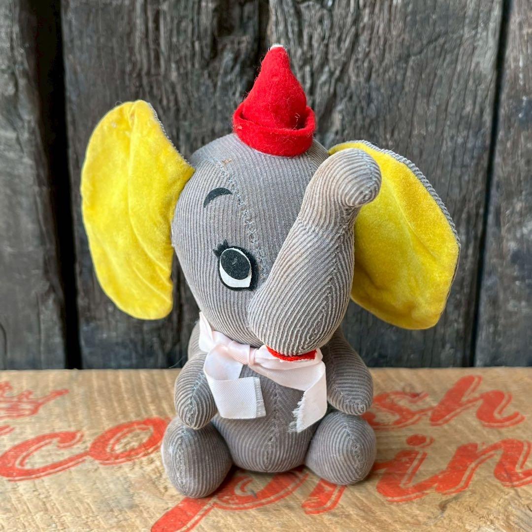 【USA vintage】ダンボ ディズニー　コーデュロイ　ぬいぐるみ　アメリカ